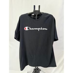 Champion Size 2XL Men's Graphic T-Shirt - Black
